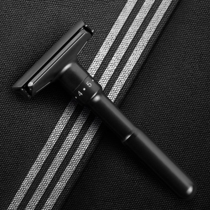 QSHAVE Adjustable Double Edge Safety Shaving Razor Deluxe Set (Razor) - Image 3
